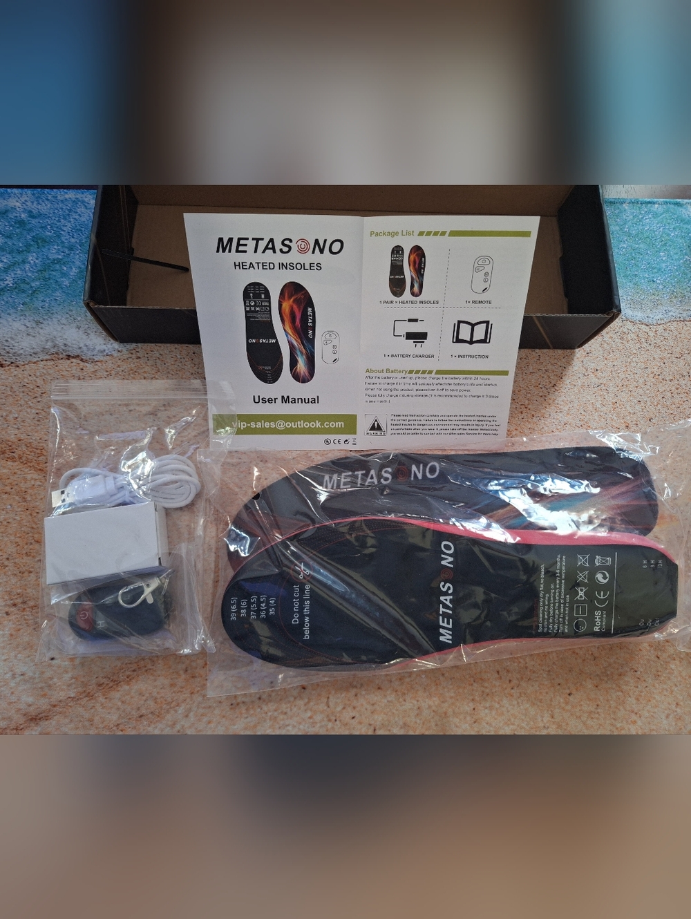 Heated Remote Control Insoles - NWT